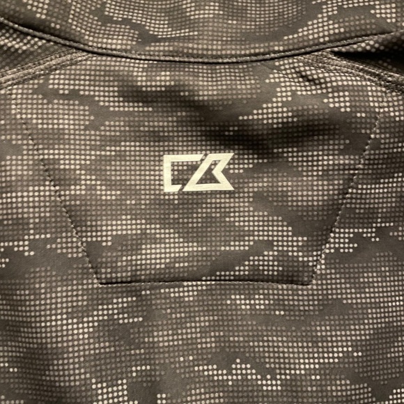 Cutter & Buck Traverse Camo Print Stretch Quarter Zip Mens Pullover - Picture 5 of 8